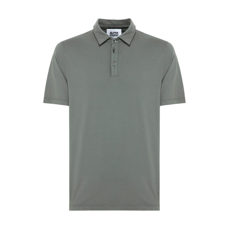 Polo Uomo Alpha Studio - Polo Camicia M/M Ice Cotton - Verde