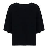 Maglie Donna Alpha Studio - Giro M/Gomito T-Shirt Fit Special Knit - Nero