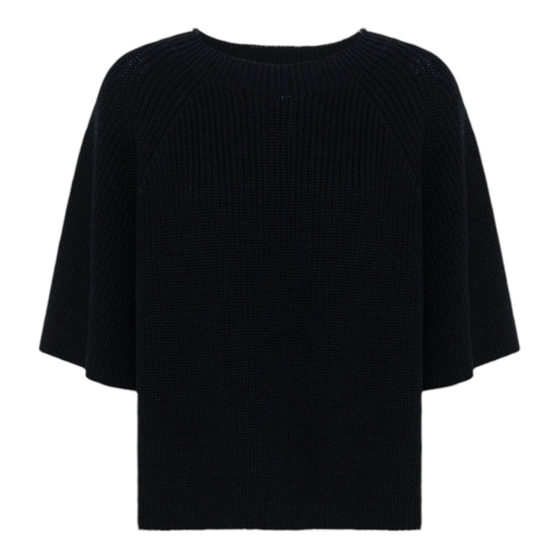 Maglie Donna Alpha Studio - Giro M/Gomito T-Shirt Fit Special Knit - Nero