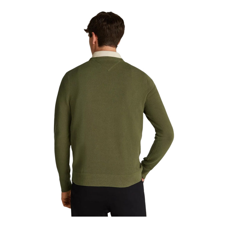 Maglie a manica lunga Uomo Tommy Hilfiger - Essential Structure Crew Neck - Verde