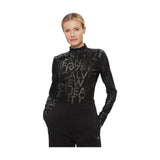 Maglie Donna Calvin Klein - Logo Aop Long Sleeve Top - Nero