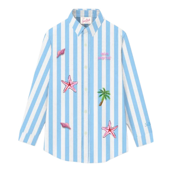 Camicie Bambina Mc2 Saint Barth - Girl Long Sleeves Shirt - Multicolore