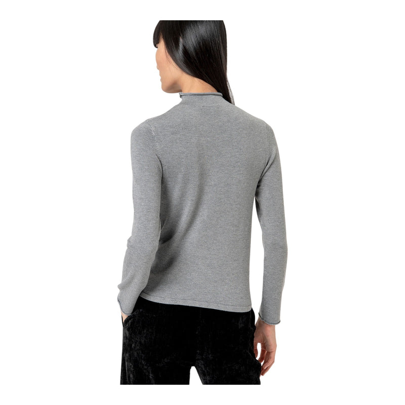 Maglie Donna Surkana - Maglia con scollo Perkins, maniche lunghe - Grigio