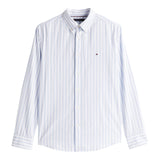 Camicie casual Uomo Tommy Hilfiger - Flex Poplin Bold Stripe Rf Shirt - Azzurro