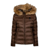 Giubbini Donna Blauer - Giubbini Corti Imbottito Piuma Arcadia - Marrone