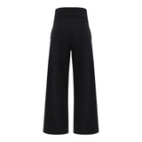 Pantaloni Donna MACRON CLUB HOUSE - Mch Fcf Wmn Lilli Milo Long Pant Wid Blk - Nero