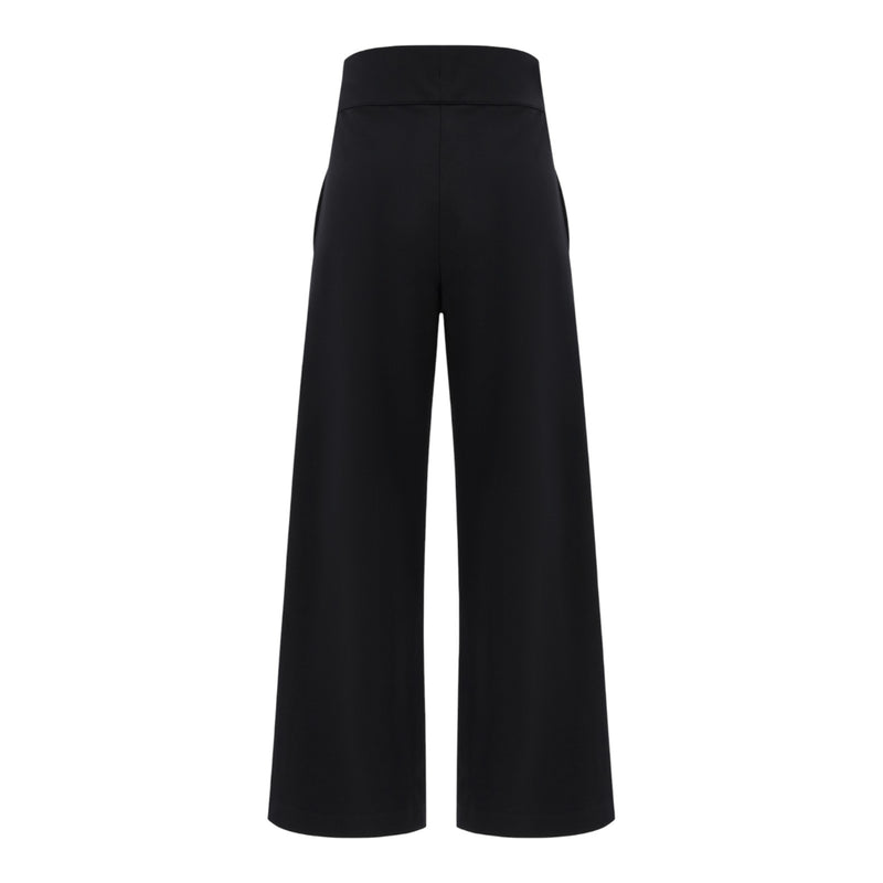 Pantaloni Donna MACRON CLUB HOUSE - Mch Fcf Wmn Lilli Milo Long Pant Wid Blk - Nero