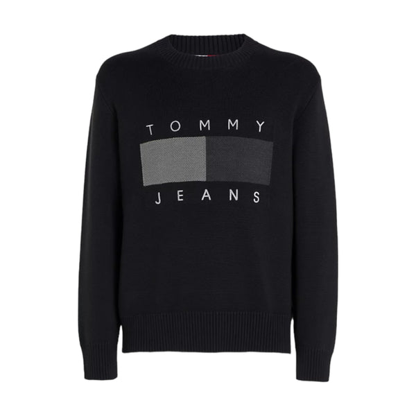 Maglioni Uomo Tommy Hilfiger - Tjm Rlx Tonal Flag Sweater - Nero