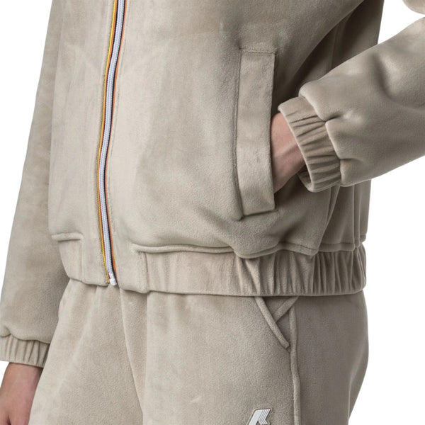 Felpe senza cappuccio Donna K-Way - Viviette Velour Polar - Beige