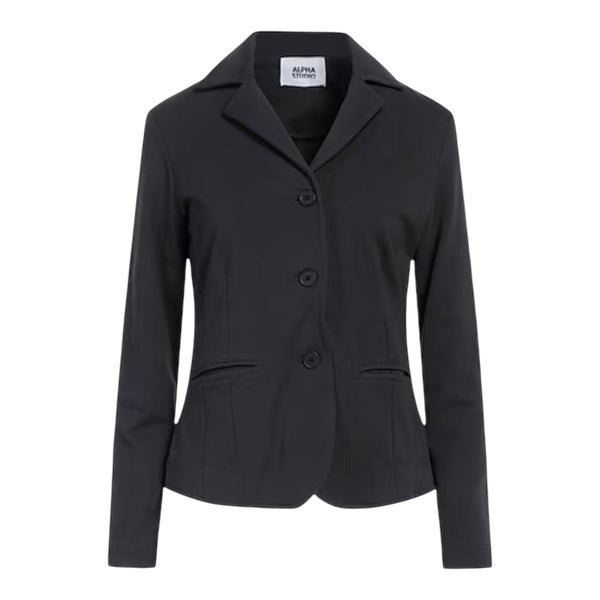 Giacche Donna Alpha Studio - Giacca Revers M/L Felpa - Nero