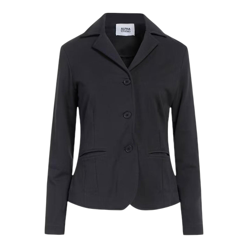 Giacche Donna Alpha Studio - Giacca Revers M/L Felpa - Nero