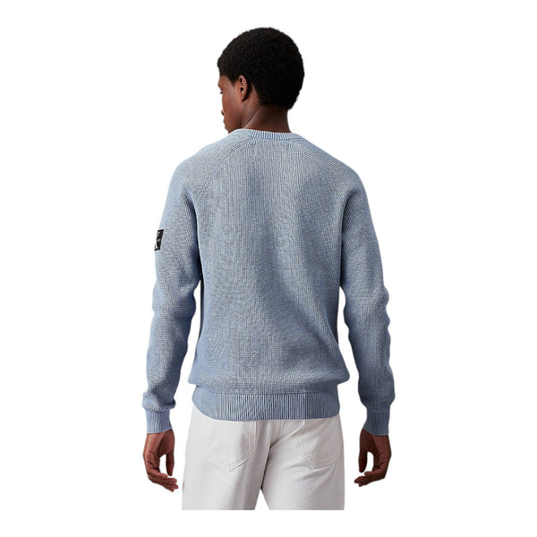 Maglie Uomo Calvin Klein - Badge Easy Sweater - Azzurro