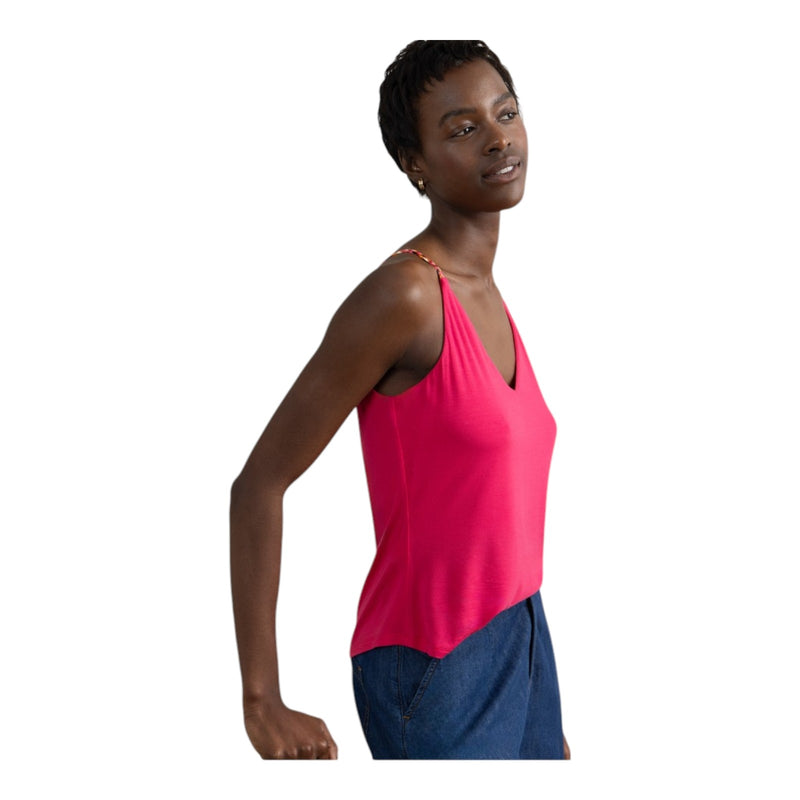 Canotte e top Donna Surkana - Top con bretelle e dettaglio - Fucsia