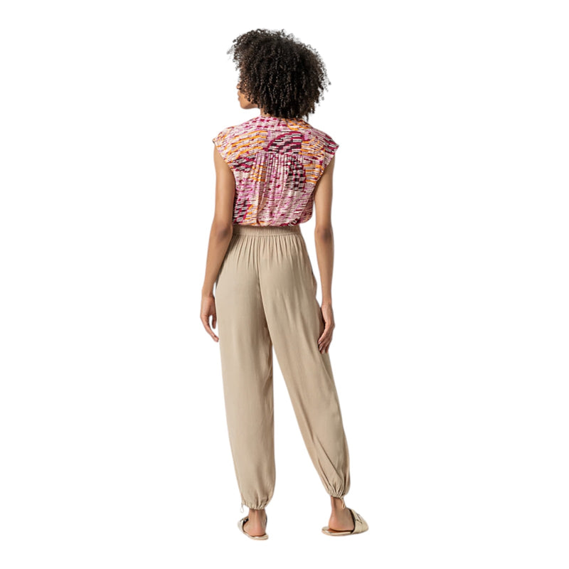 Pantaloni Donna Surkana - Pantalone jogger con stretto alla caviglia - Beige