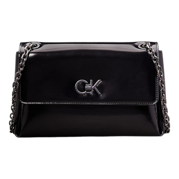 Borse a spalla Donna Calvin Klein - Re-Lock Conv Shoulder Bag_Shiny - Nero