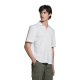 Camicie casual Uomo Impure - French Collar L/S Mixed Linen - Bianco