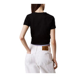 T-shirt Donna Calvin Klein - Shadow Graphic Regular Tee - Nero