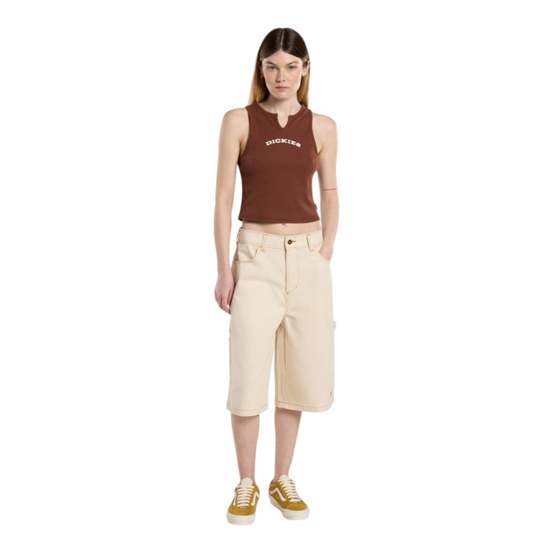 Bermuda Donna Dickies - Carpenter Denim Jort W Whitecap Gray - Bianco