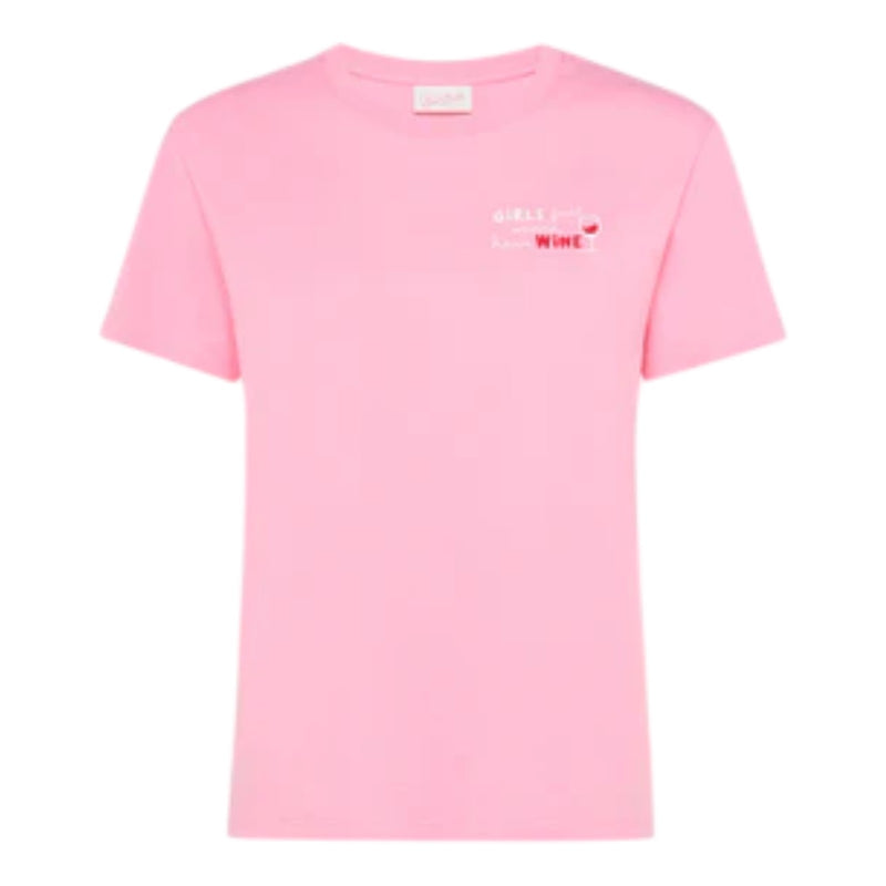 T-shirt Donna Mc2 Saint Barth - Emilie Cotton Crew Neck T-Shirt - Rosa