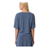 T-shirt Donna Surkana - Maglietta a V manica raglan - Indaco
