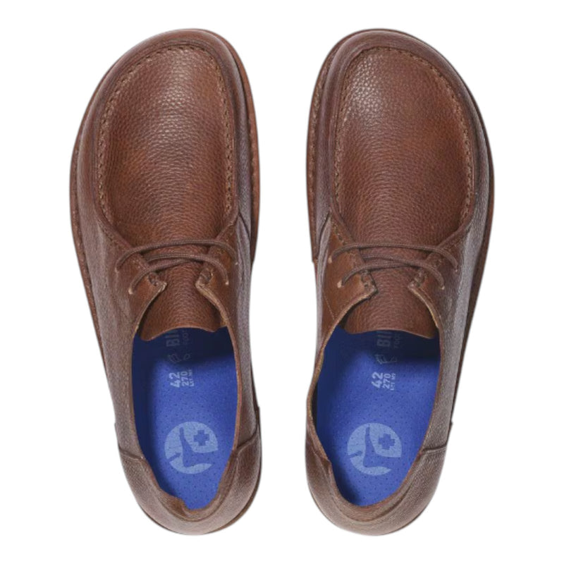 Mocassini Uomo Birkenstock - Utti Lace N roast, Natural Leather - Marrone