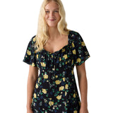 Vestiti casual Donna Levi's - Amara Column Flutter Slv Midi Dress - Nero