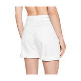 Bermuda Donna Calvin Klein - Denim Bermuda Short - Bianco