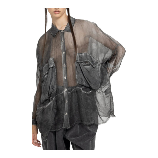 Camicie Donna Sanctamuerte - Camicia Tasche A Gronda - Grigio