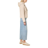 Giubbini Donna RINO & PELLE - Double breasted jacket with detachable hood collar - Panna