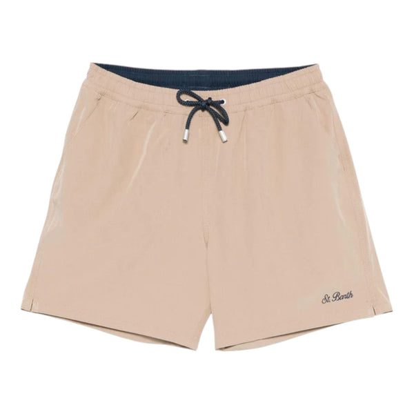 Pantaloncini e calzoncini Uomo Mc2 Saint Barth - Comfort Swimshort Made With Elastic Fabric - Beige
