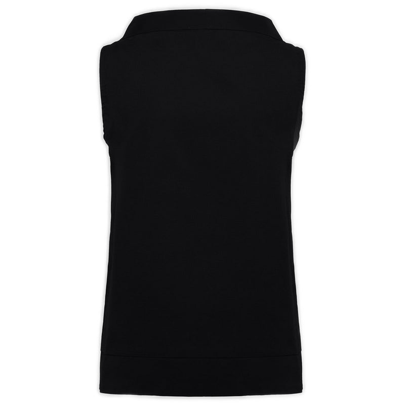 Canotte e top Donna Alpha Studio - Tiffany S/M Popeline Bicolor - Nero