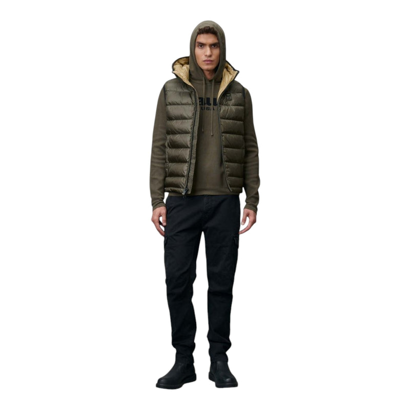 Gilet Uomo Blauer - Arden Smanicati Imbottito Piuma - Verde