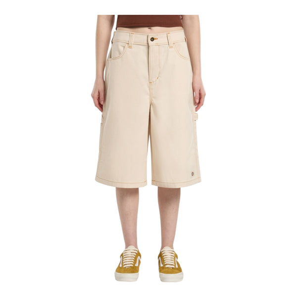 Bermuda Donna Dickies - Carpenter Denim Jort W Whitecap Gray - Bianco