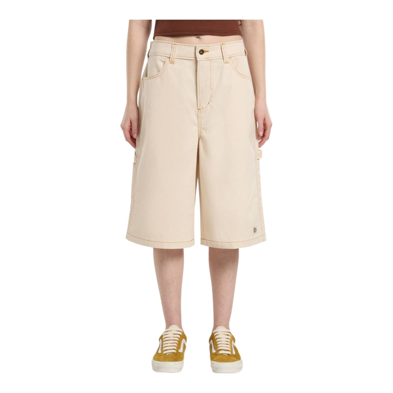 Bermuda Donna Dickies - Carpenter Denim Jort W Whitecap Gray - Bianco