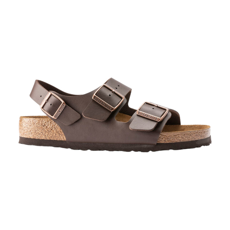 Sandali Unisex Birkenstock - Milano dark brown, Birko Flor Calz.S - Marrone