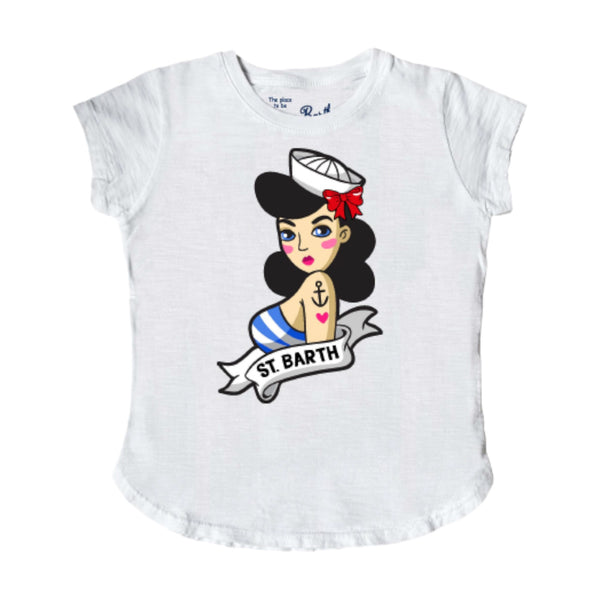 T-shirt Ragazza Mc2 Saint Barth - T-Shirt Emma - Bianco