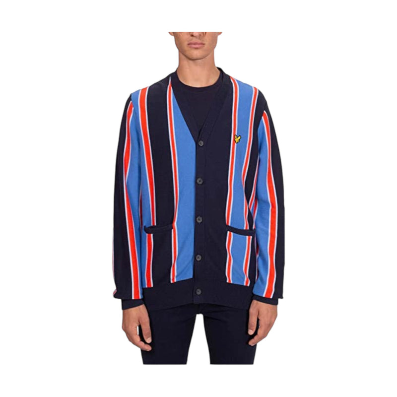 Cardigan Uomo Lyle & Scott - Vertical Stripe Cardigan - Multicolore