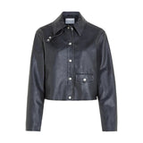 Giubbini Donna Calvin Klein - Short Faux Leather Jacket - Nero