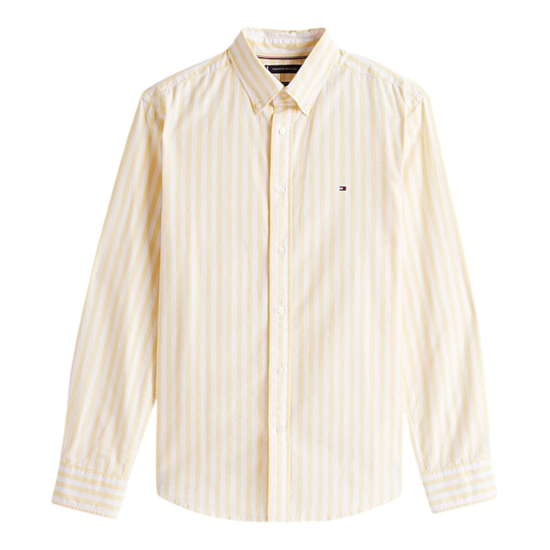 Camicie casual Uomo Tommy Hilfiger - Flex Poplin Bold Stripe Rf Shirt - Giallo