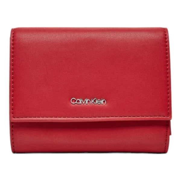 Portafogli Donna Calvin Klein - Ck Must Md Trifold W/Zip - Rosso