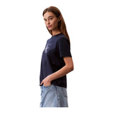 T-shirt Donna Calvin Klein - Hr Ss Clssc Mnlg Cnc - Blu