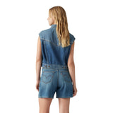 Gilet Donna Levi's - Shrunken 90S Vest Stop Flaxing Vest - Denim