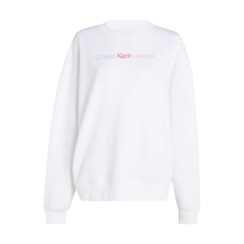 Felpe senza cappuccio Donna Calvin Klein - Diffused Graphic Crewneck - Bianco