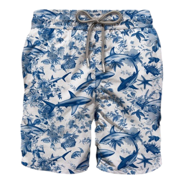 Pantaloncini e calzoncini Bambini Unisex Mc2 Saint Barth - Boy Printed Elastic Belt Short - Multicolore