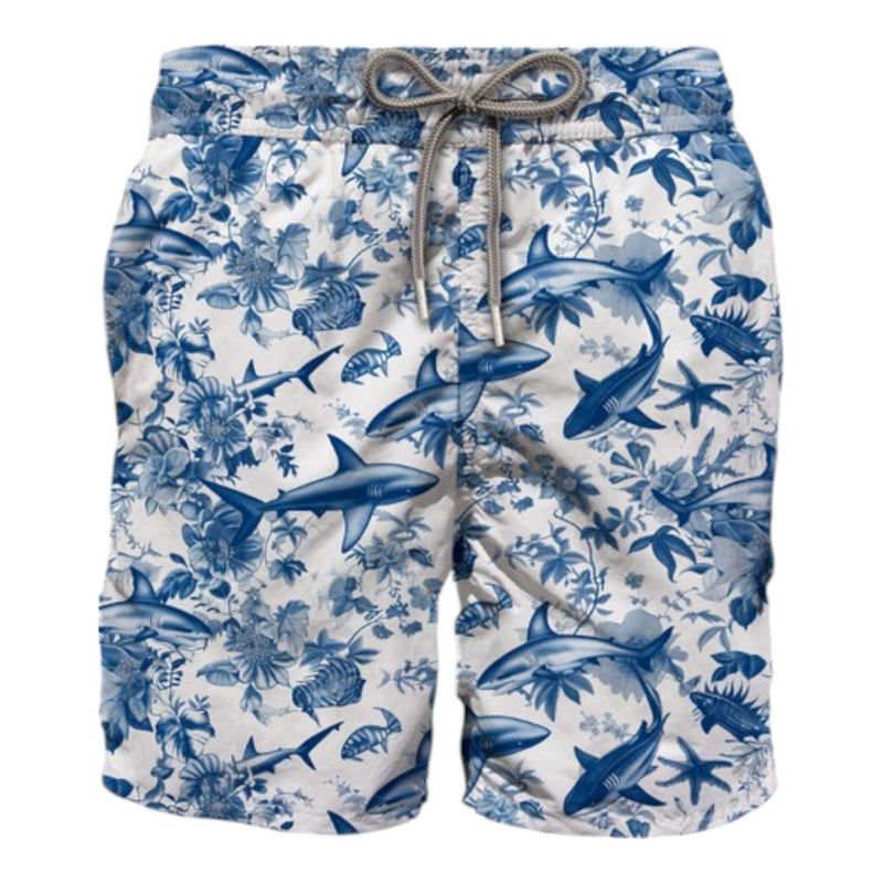 Pantaloncini e calzoncini Bambini Unisex Mc2 Saint Barth - Boy Printed Elastic Belt Short - Multicolore