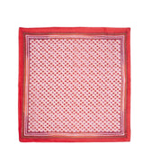 Foulard Donna Surkana - Foulard Quadrato Fantasia - Rosso