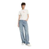 T-shirt Donna Calvin Klein - Shadow Graphic Regular Tee - Bianco