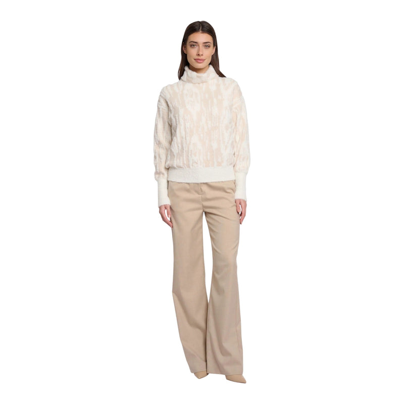 Maglioni Donna RINO & PELLE - Boxy turtleneck sweater - Panna