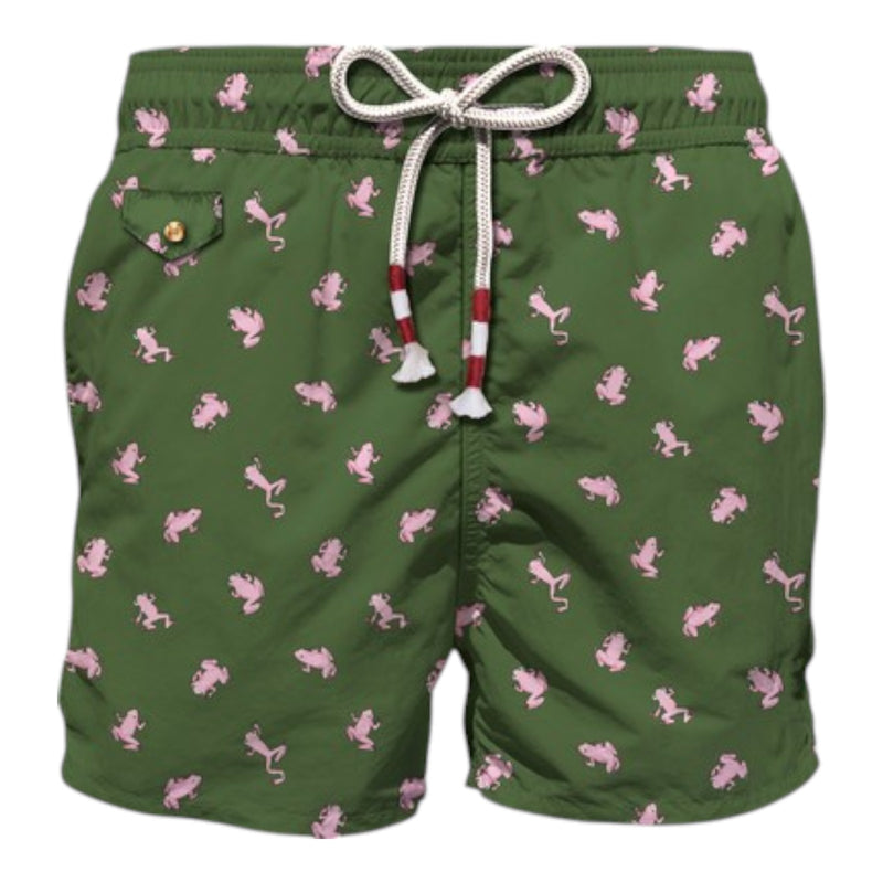Pantaloncini e calzoncini Uomo Mc2 Saint Barth - Lighting 70 Ultralight Swim Short 70'S Print - Verde