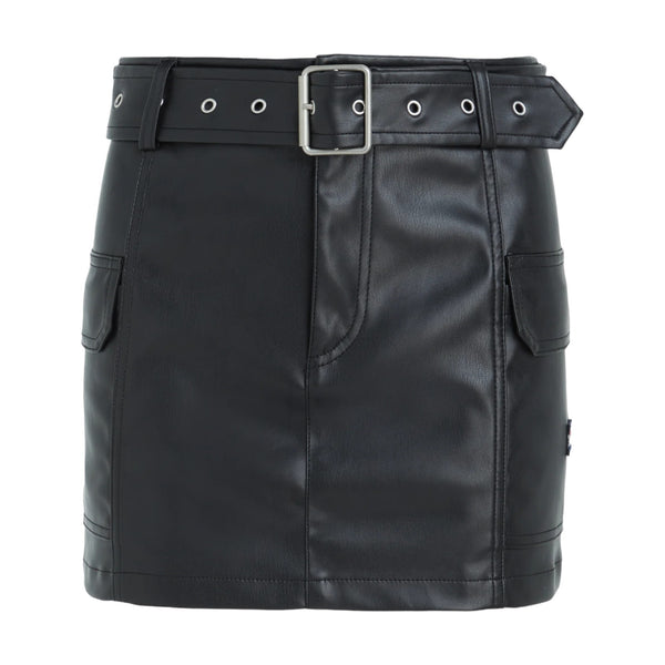 Gonne casual Donna Tommy Hilfiger - Tjw Buckle Pleather Mini Skirt - Nero